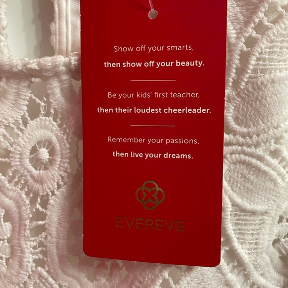 Evereve white  dress has stretch new with tags - Picture 2 of 9